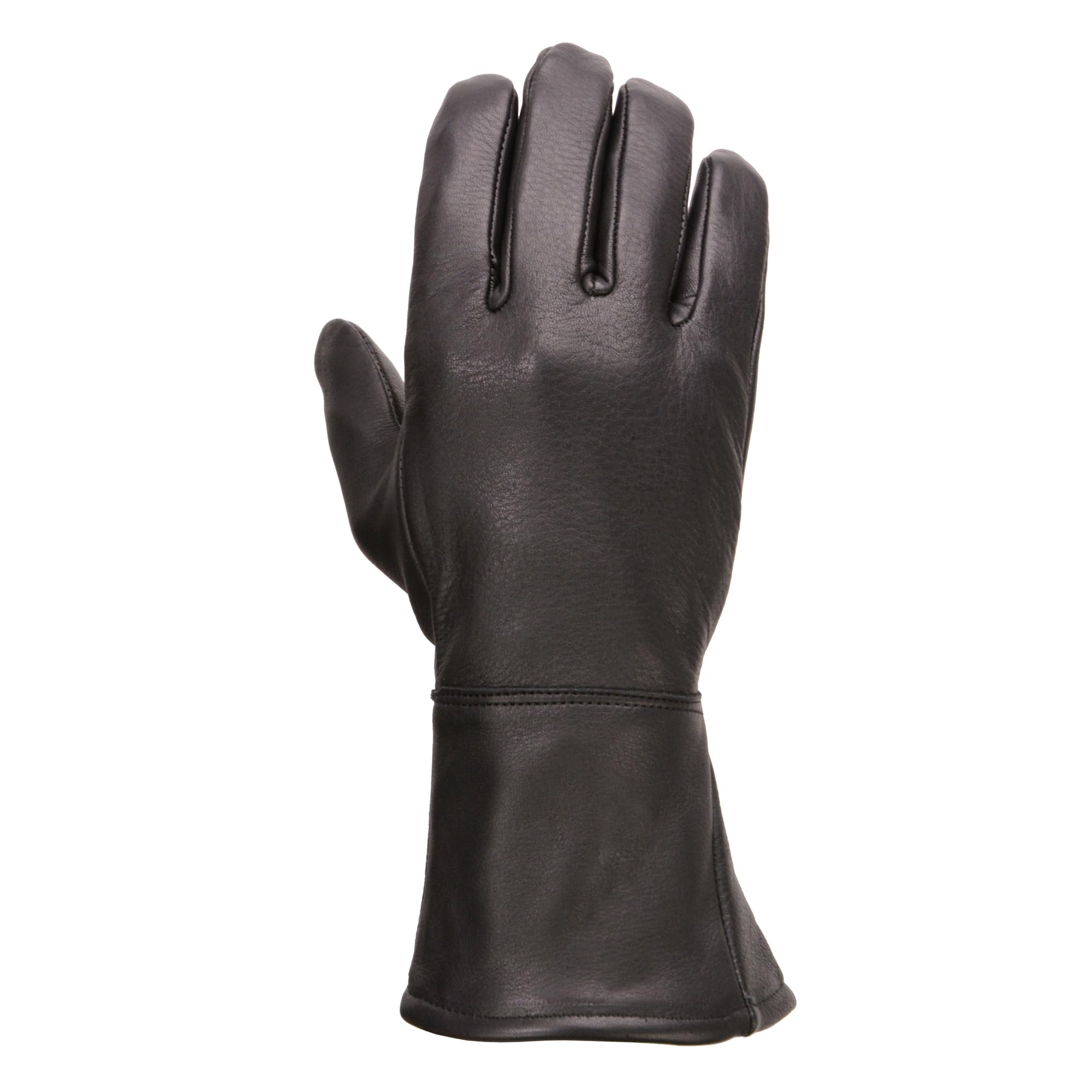 Milwaukee Leather Men's USA Northern Deerskin Leather Thermal Gauntlet Gloves - Winter Motorcycle Riding, Snowmobiling & Outdoor Work Gloves