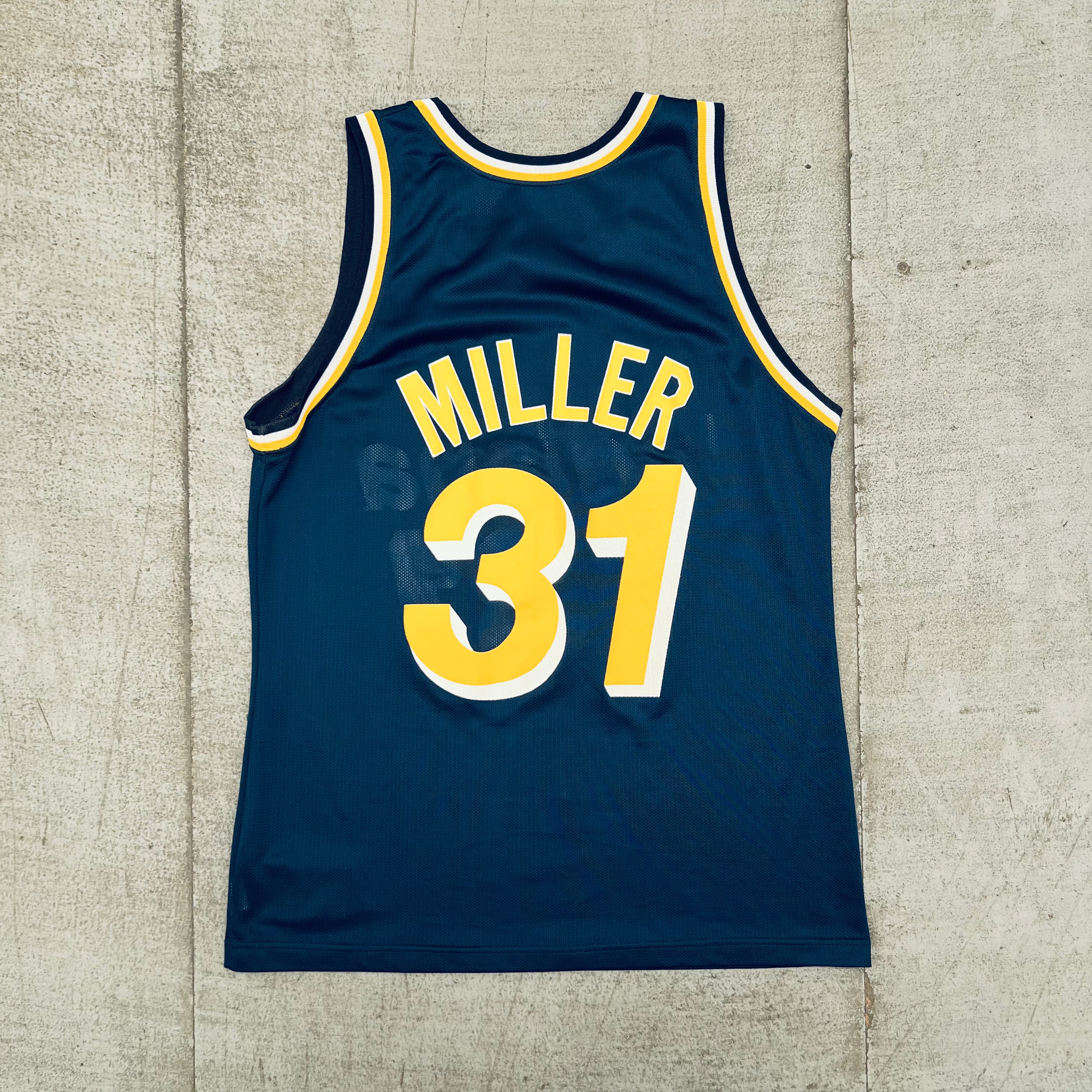 Authentic Reggie Miller 1993/94 Indiana Pacers Champion Jersey - Vintage NBA Basketball Jersey for Men (Size M/L) - Perfect for Game Day, Collectors & Retro Sports Fans