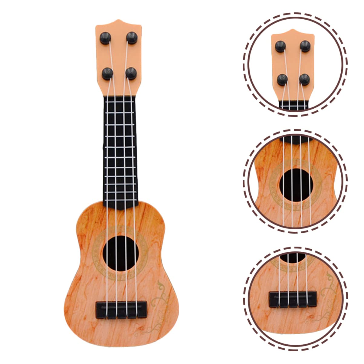 Jojofuny 5-Piece Mini Ukulele Toy Set - Plastic Musical Instrument for Toddlers & Kids - Fun Educational Toy Guitar for Pretend Play, Birthday Gifts & Early Music Learning