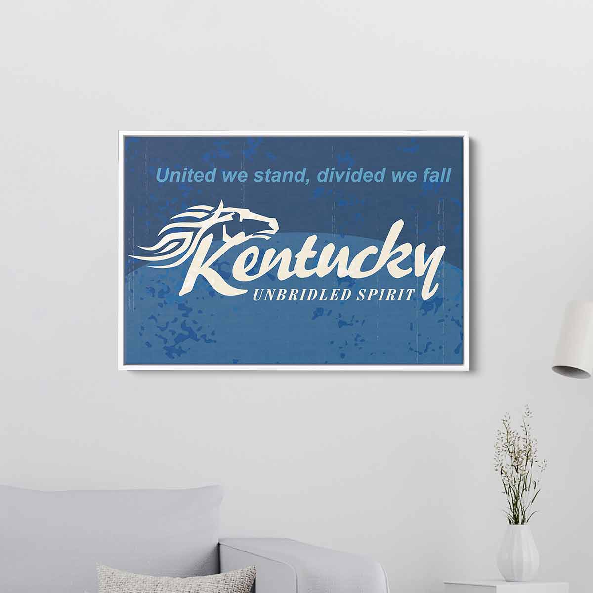 Blue Kentucky Wall Art Canvas Print - Handmade Home Decor for Living Room, Bedroom & Office | Perfect Gift for Housewarming & Holidays