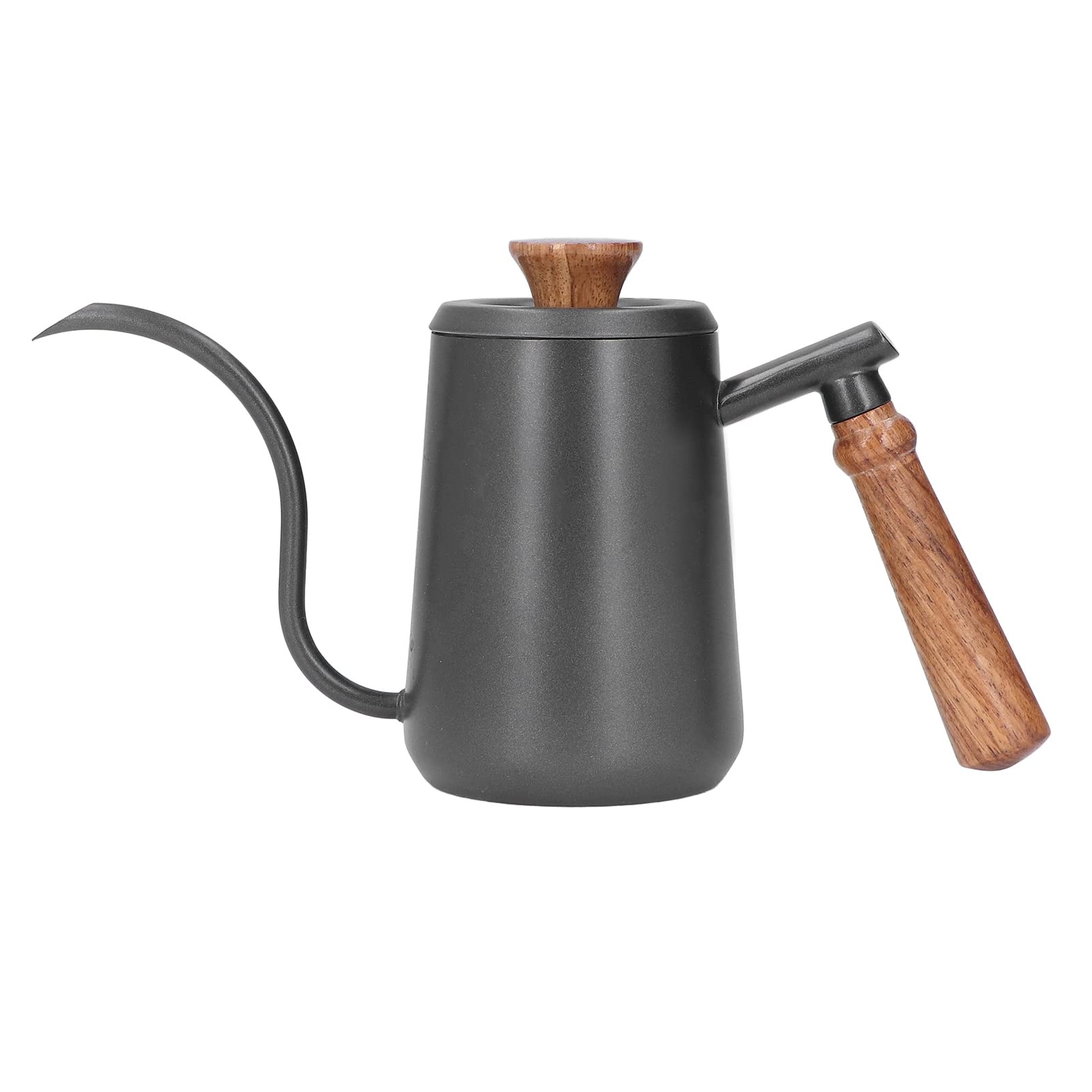 Premium Stainless Steel Gooseneck Pour Over Coffee Kettle - 350ml/500ml Capacity, Ergonomic Wooden Handle & Precision Spout for Perfect Coffee & Tea Brewing - Ideal for Home Baristas, Cafes & Restaurants (350ml)