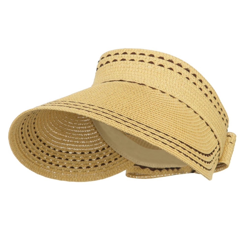 Stainless Steel Roll-Up Gardening Visor Hat with Adjustable Ribbon - Perfect for Sun Protection & Outdoor Activities