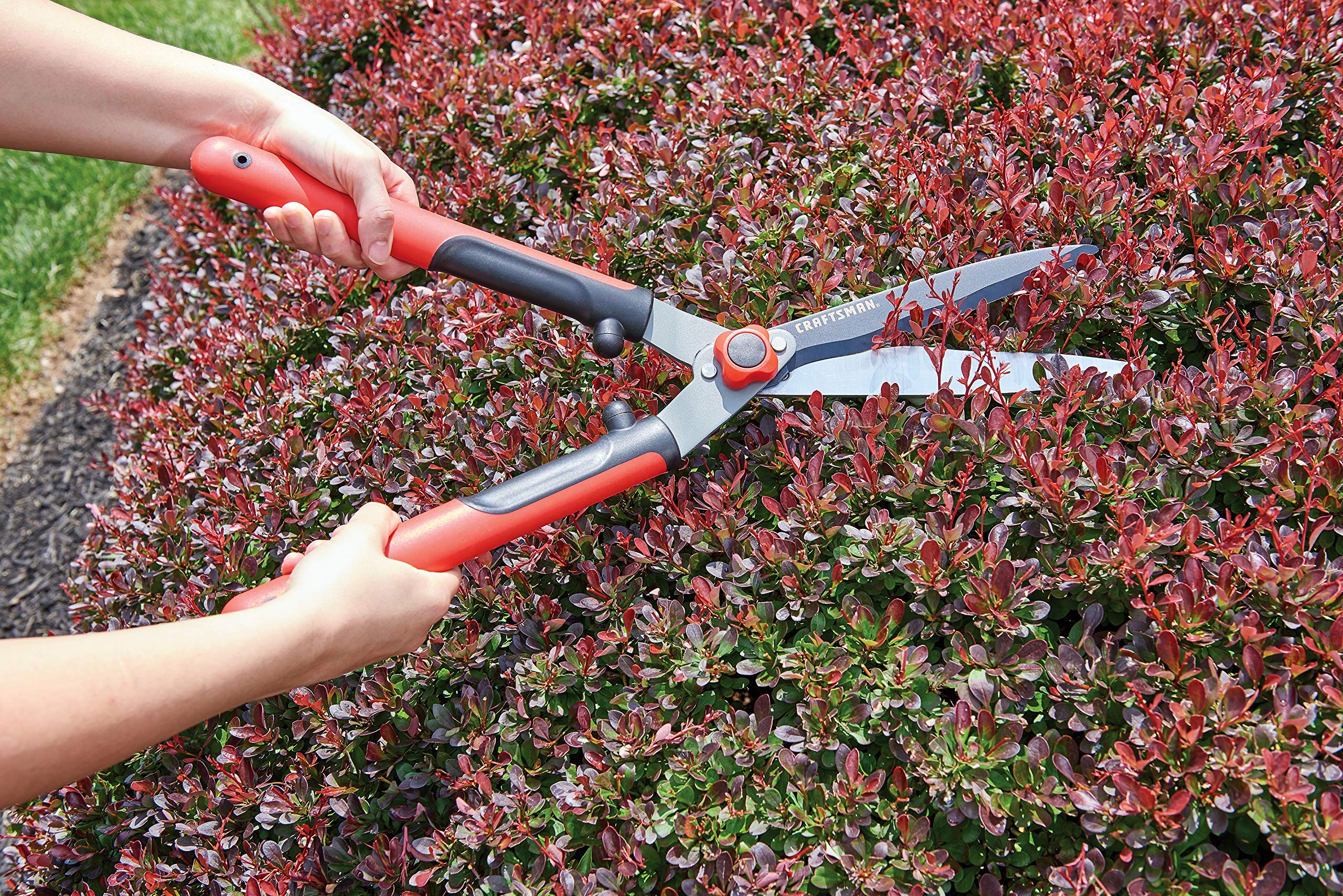 CRAFTSMAN CMXMKIT0190 3-Piece Leaf Clean-Up Set - Wavy Blade Hedge Shears, 22-Tine Wood Handle Lawn Rake & 6 Cu. Ft. Poly Tray Wheelbarrow (Red) - Perfect for Yard Work, Gardening, and Fall Leaf Cleanup
