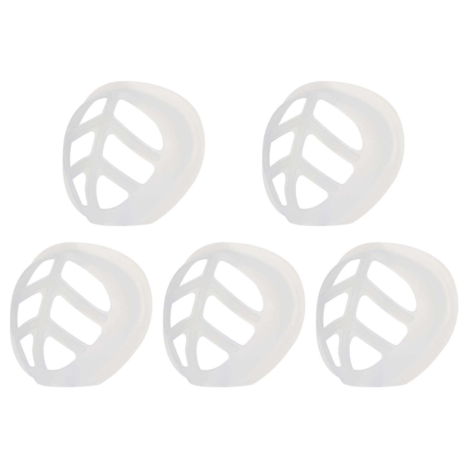 HEALLILY 5 Pack Face Mask Bracket Frame - Breathable Nose & Mouth Support for Adults & Kids - Lipstick & Makeup Protection - Ideal for Daily Wear, Workouts & Travel