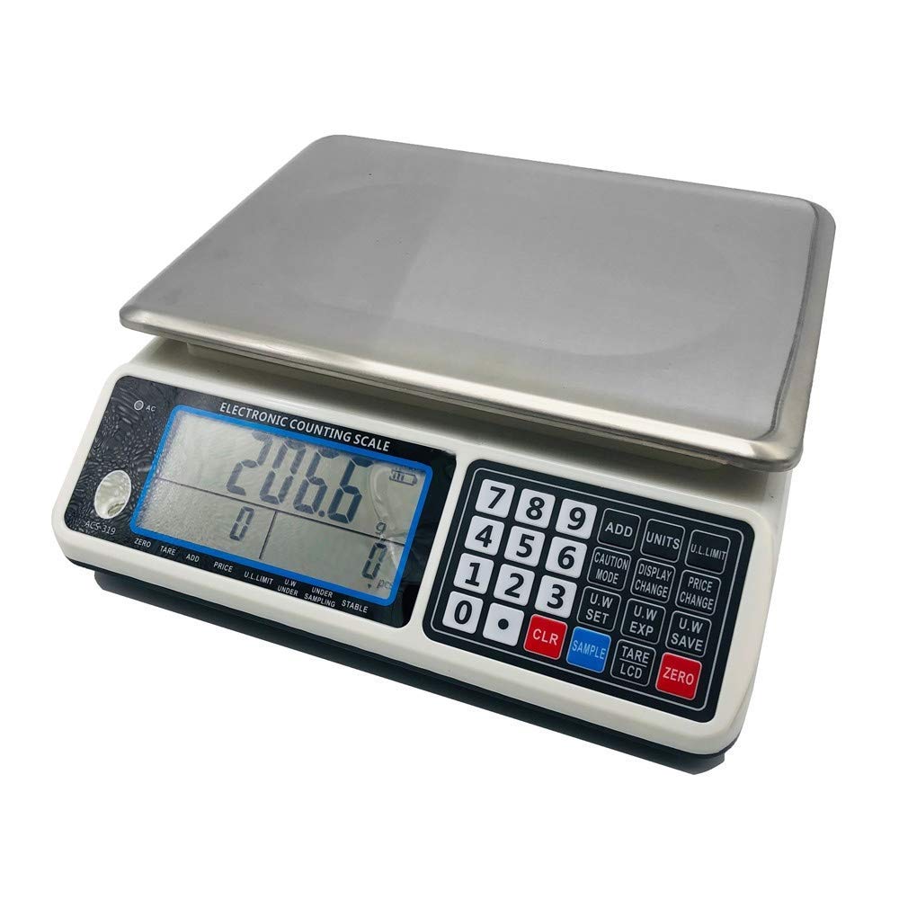 High Precision Digital Electronic Scale - Stainless Steel Commercial Platform Scale for Food, Meat, Jewelry & Postal Weighing with Tare & Zero Function - Perfect for Kitchen, Grocery Store, Warehouse & Shipping Use