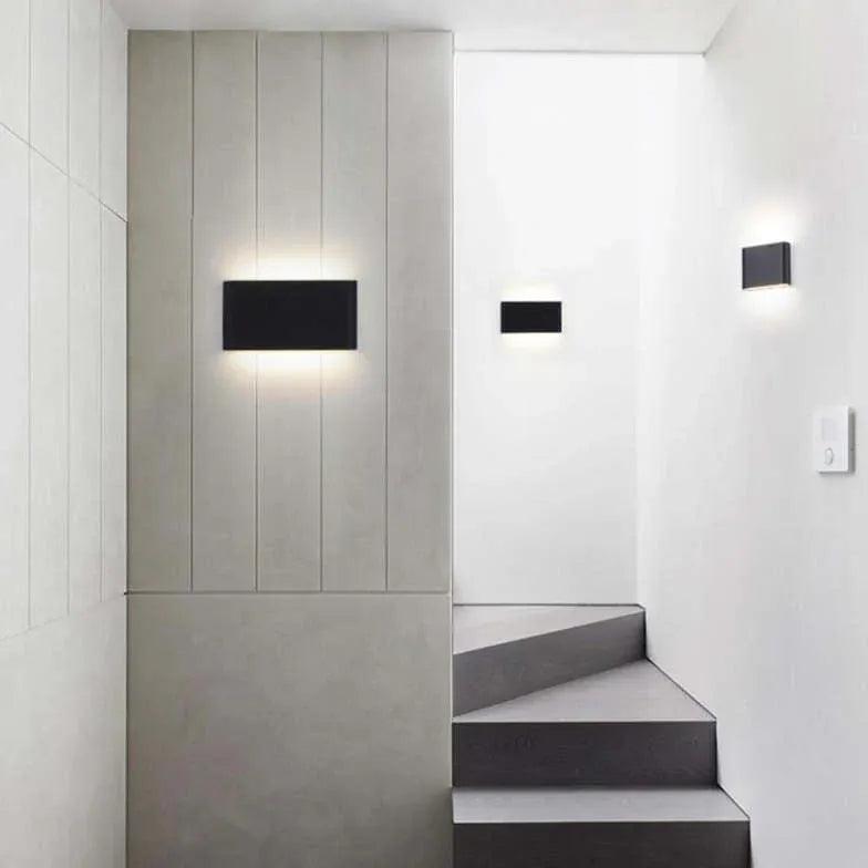 Modern Black Up and Down Wall Lights for Indoor Use - Perfect for Living Room, Bedroom, and Hallway Lighting