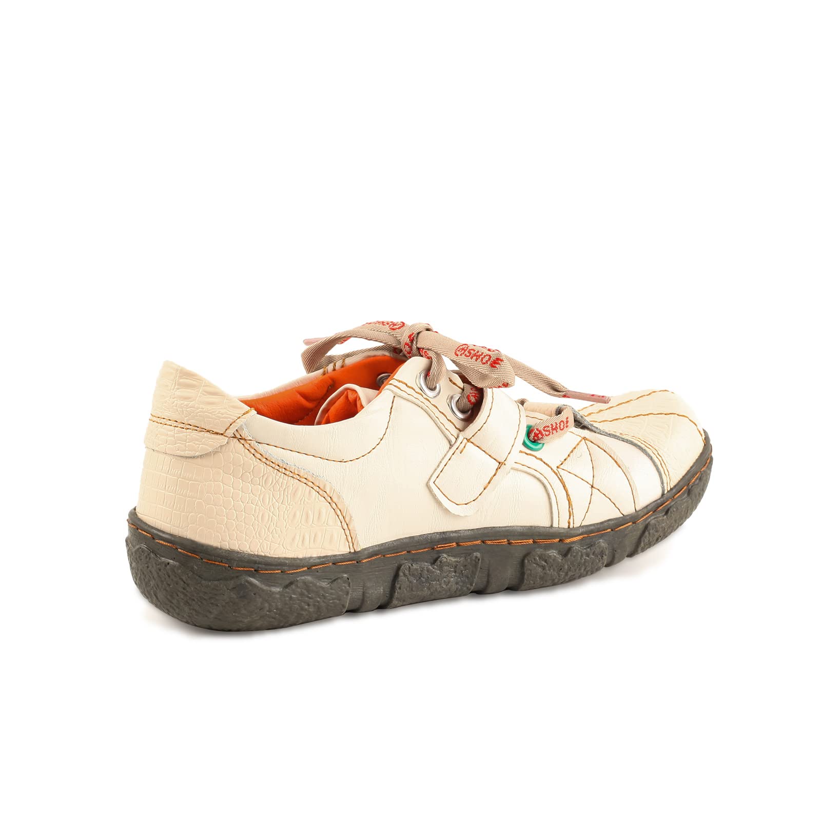 Washed PU Leather Flat Shoes for Women with Hook and Loop Strap - Comfortable & Stylish for Casual Wear, Work, and Everyday Use