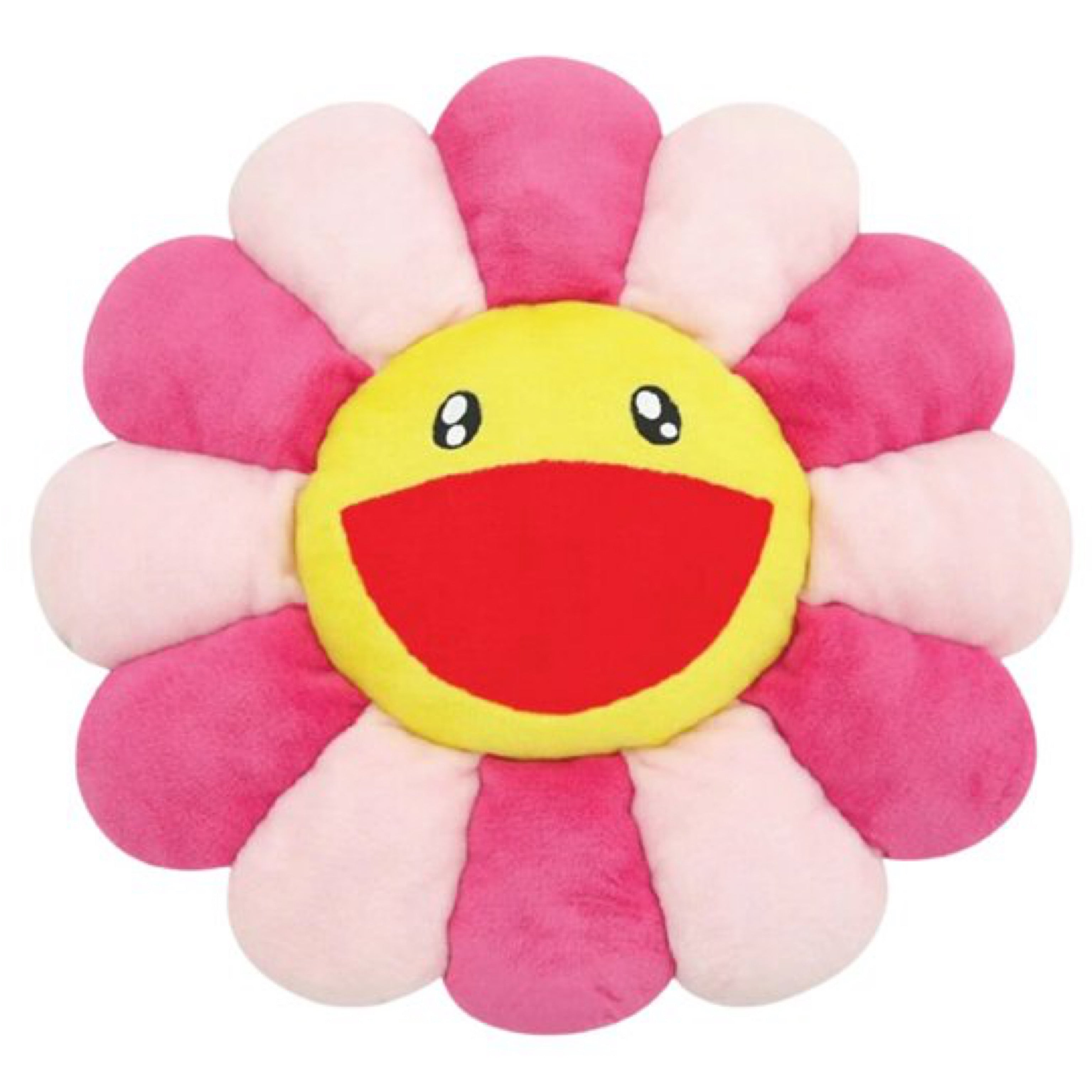Takashi Murakami KAIKAI KIKI Flower Cushion Pink 30cm - Japanese Pop Art Home Decor for Living Room, Bedroom & Office