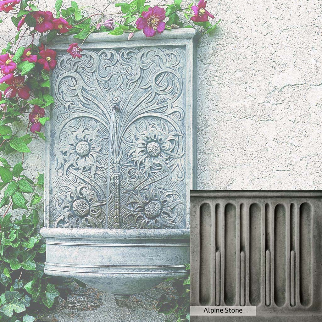 Campania International Sussex Wall Fountain - Outdoor Garden Water Feature for Patio, Yard, and Landscape Decor