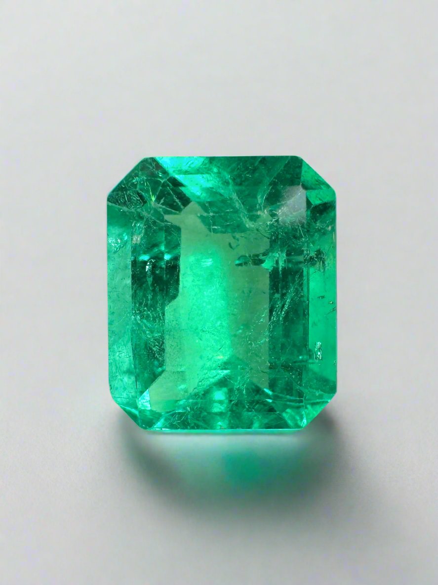 2.27 Carat Muzo Green Natural Loose Colombian Emerald - Emerald Cut Gemstone for Jewelry Making, Engagement Rings & Luxury Gifts