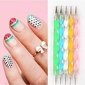 5 PCS Mandala & Acrylic Dotting Tool Set - Embossing Stylus for Pottery, Ceramic & Polymer Clay - Perfect for DIY Art, Nail Art & Craft Projects