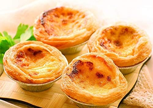 WOIWO 250 PCS Aluminum Foil Egg Tart Molds - Disposable Baking Cups for Cupcakes, Cookies, Pastries - Non-Stick Reusable Tartlet Pans for Home & Commercial Baking