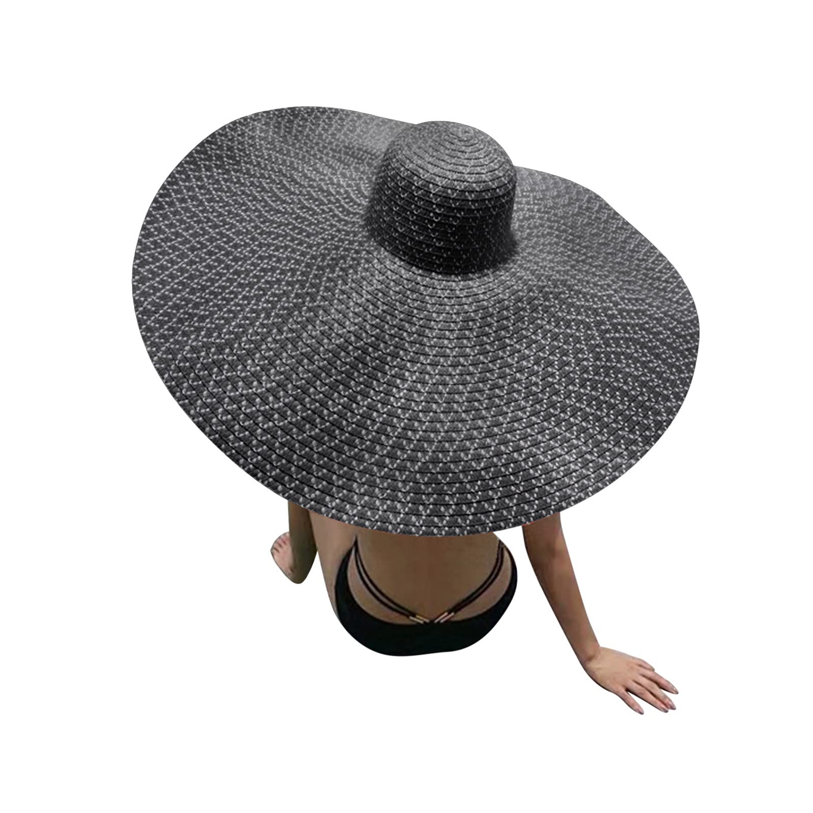 Stylish Wide Brim Sun Hat for Women & Men - UPF 50+ UV Protection Beach Hat, Adjustable Summer Outdoor Sunshade Cap for Big Head - Perfect for Beach, Pool, Gardening & Travel
