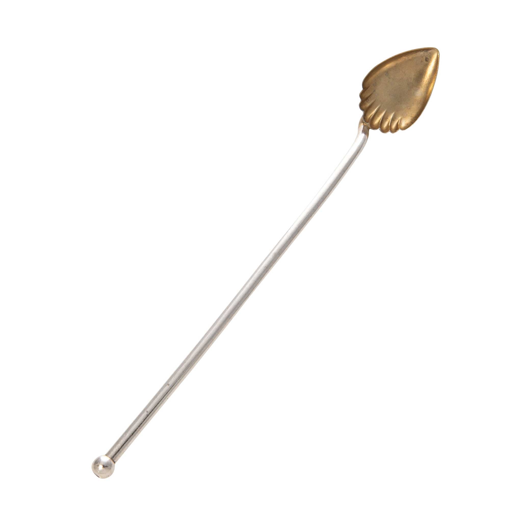 Vintage Sterling Silver Sipper Straw Fluted Spoon - Elegant Drinking & Stirring Utensil for Cocktails, Coffee, and Tea - Perfect for Bars, Home Use, and Gifts