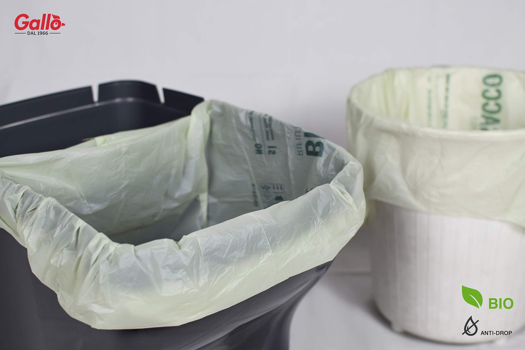 Eco-Friendly 30-Pack Biodegradable Grocery Bags with Handles - 53 x 68 cm (30 Liters) - Strong & Reusable Shopping Bags for Groceries, Laundry & Storage
