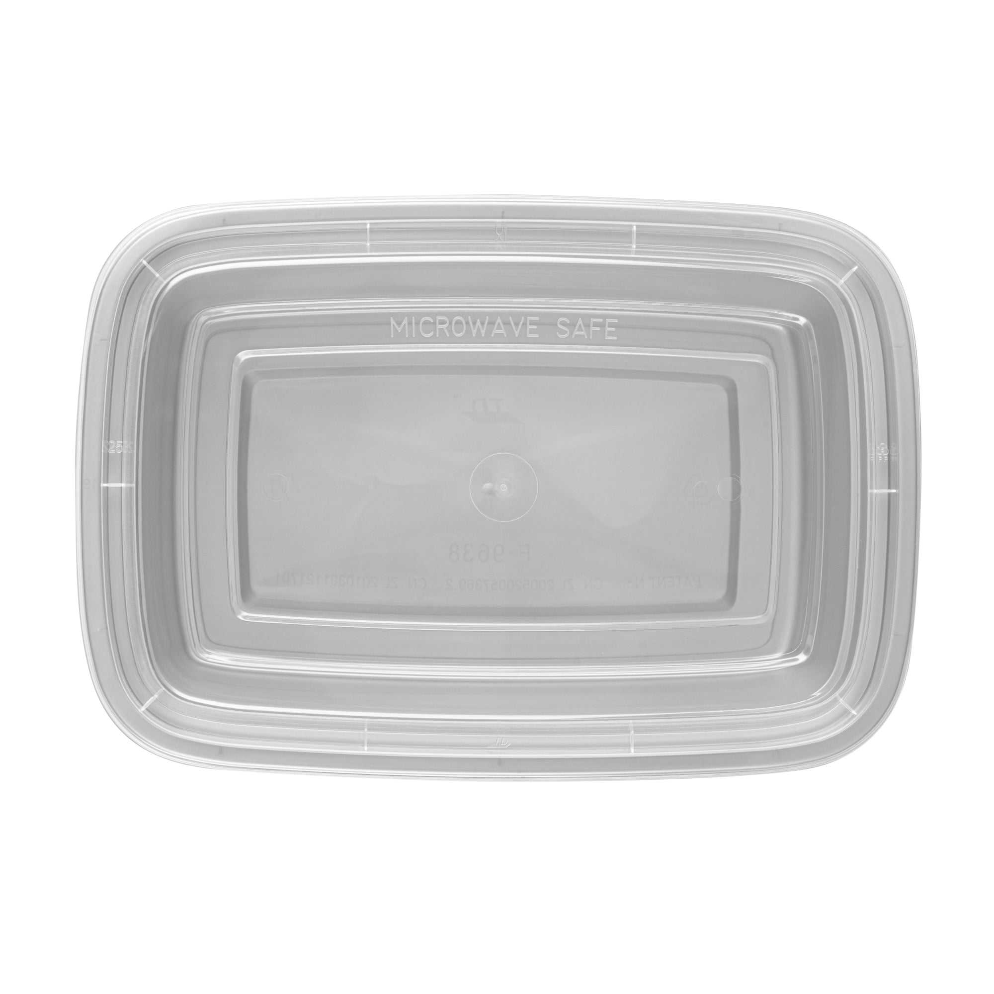 38 oz Rectangle Silver Plastic Food Storage Containers with Clear Lids - Microwave Safe To-Go Boxes (8.75