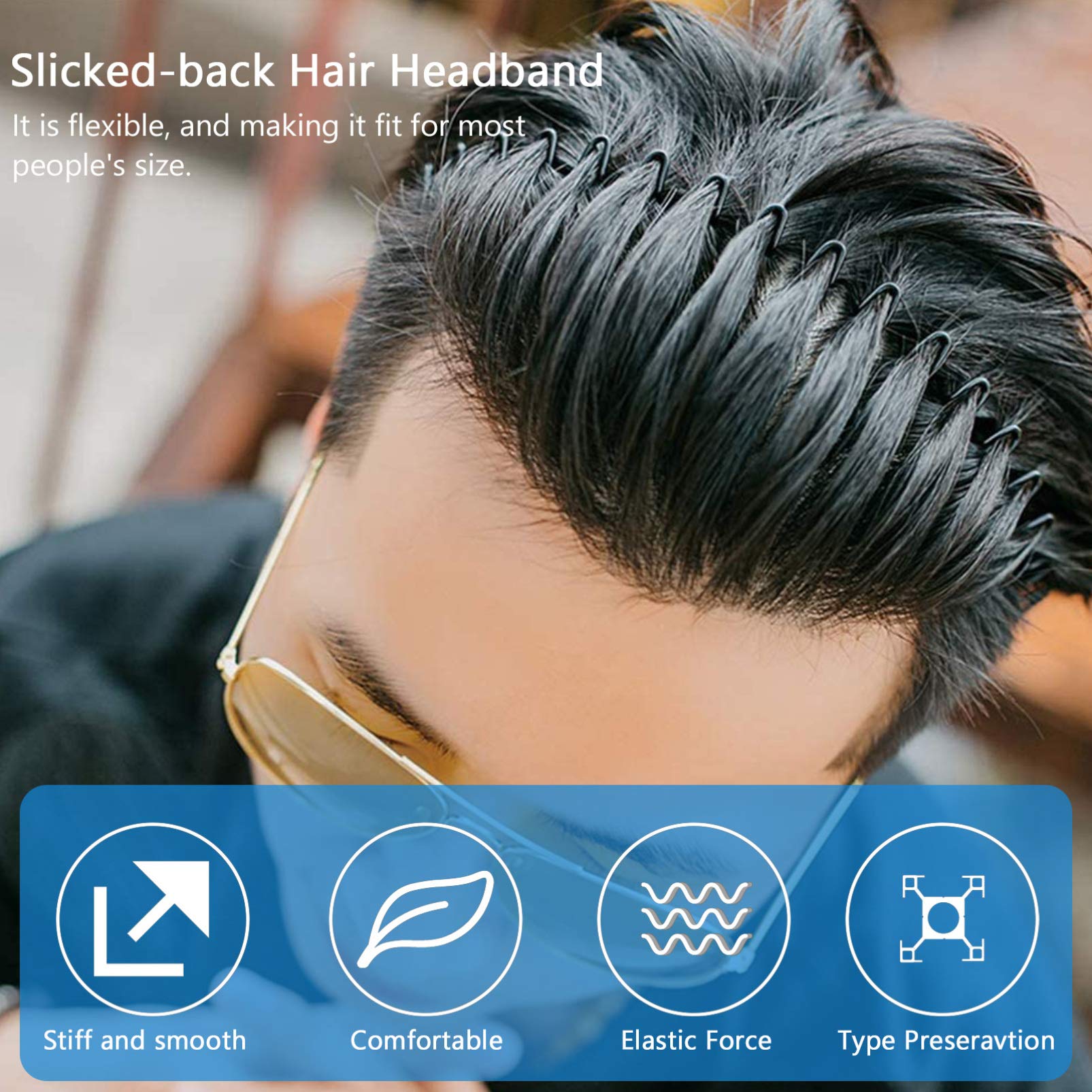 10pcs Invisible Wave Hairpin Headbands - Unisex Metal Elastic Hair Bands for Women & Men - Alloy Wavy Headband for Sports, Work & Daily Use - Korean Style Hair Accessories