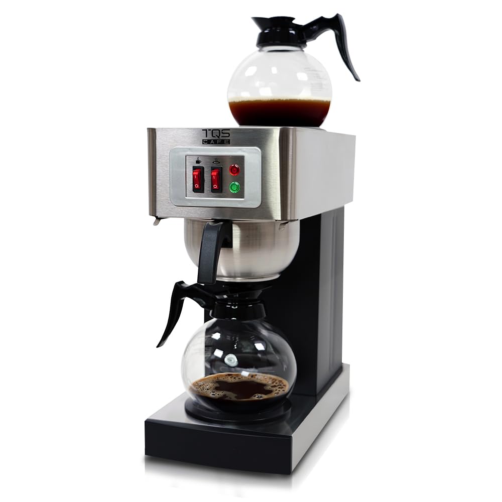 12-Cup Commercial Coffee Maker Stainless Steel - High Capacity Double Coffee Machine for Office, Restaurant & Cafe Use - Durable Industrial Coffee Brewer - Perfect for Busy Workplaces, Hospitality & Food Service Businesses