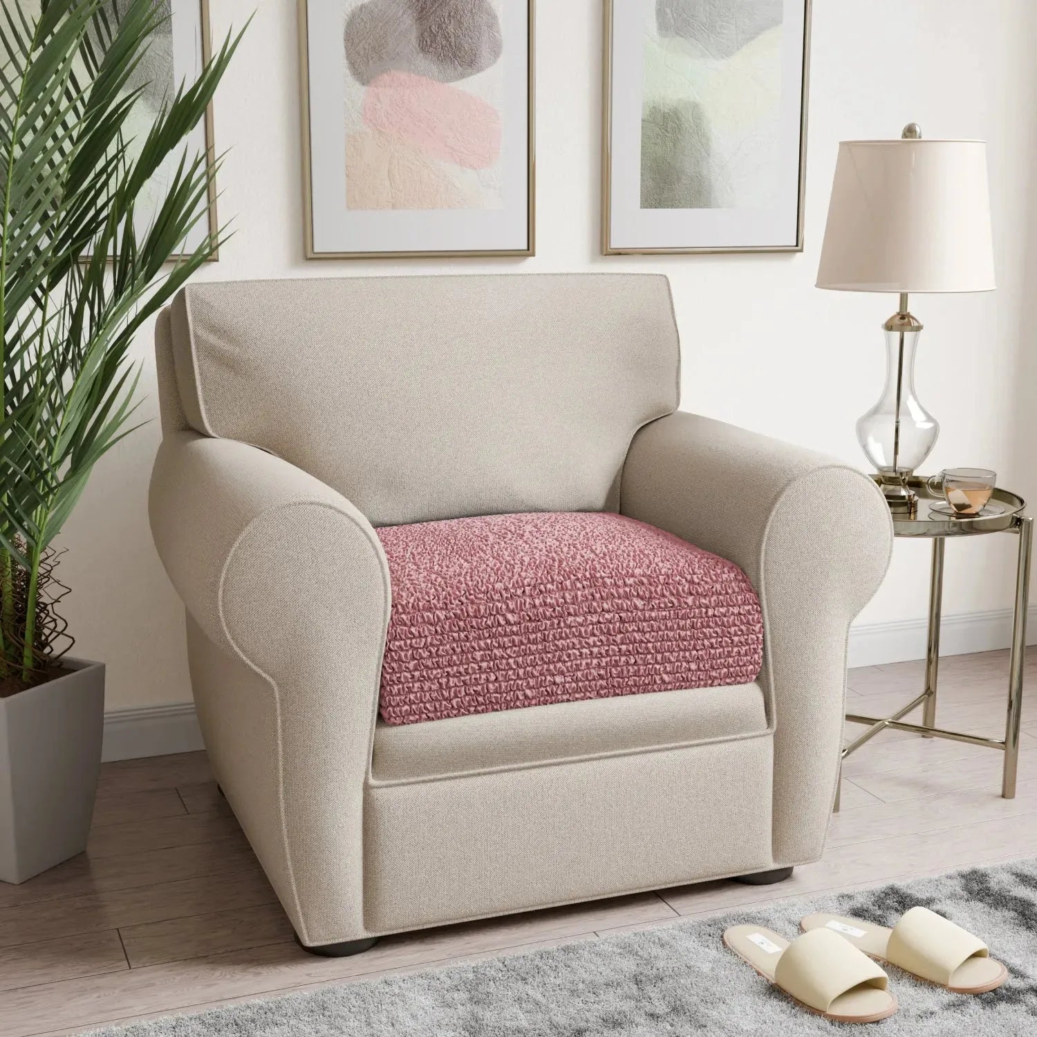 Premium Microfiber Seat Cushion Cover - Soft & Durable Sofa Chair Protector - Perfect for Living Room, Office, or Car Use