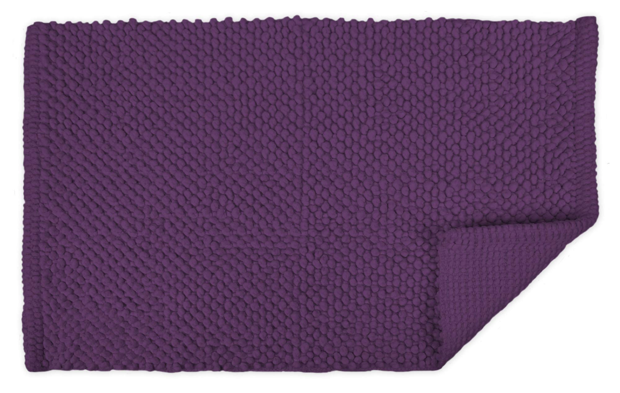 Soft Purple Microfiber Popcorn Bath Rug 17