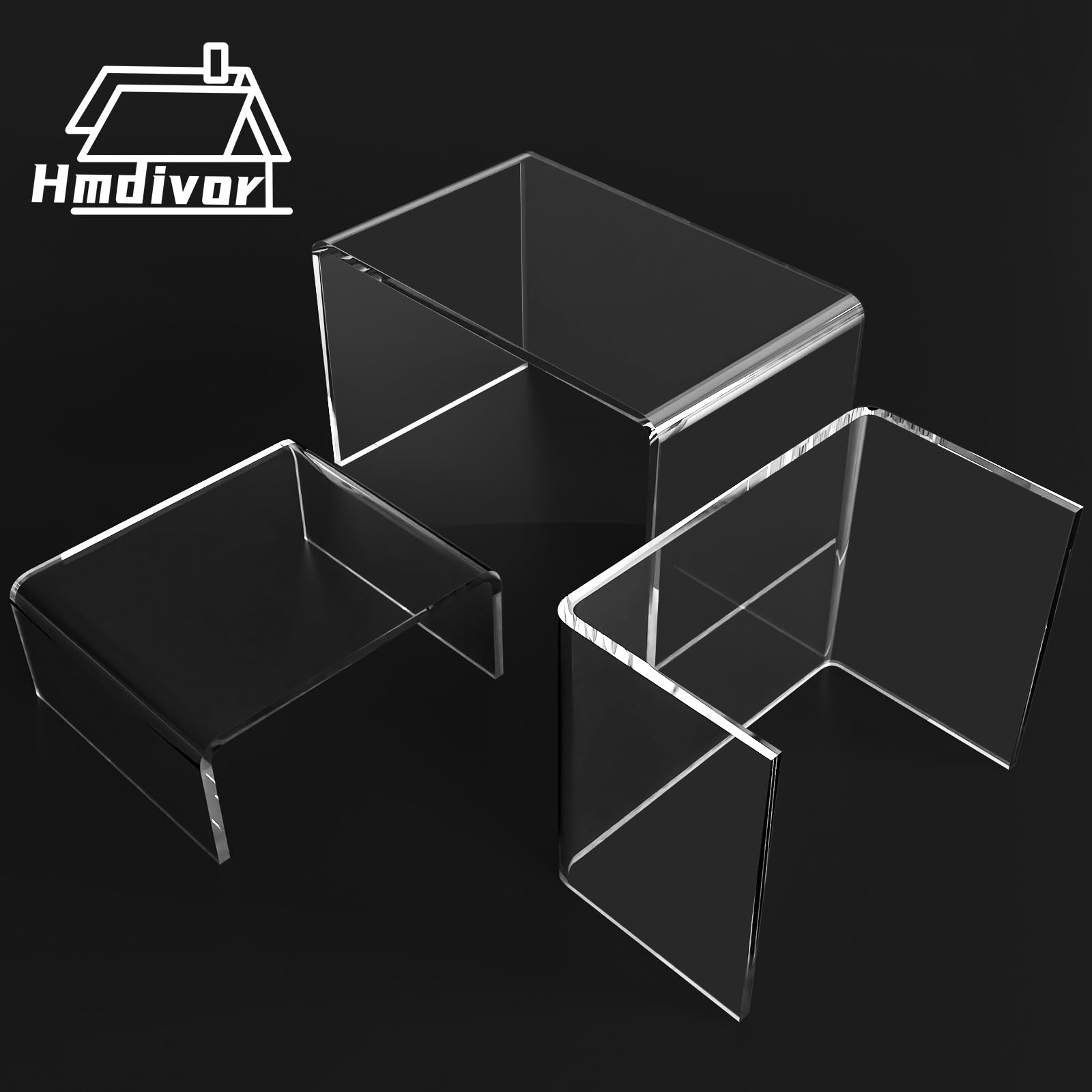 6-Piece Clear Acrylic Display Risers - 5