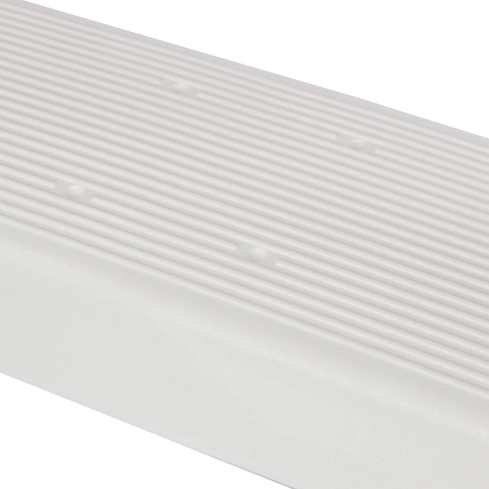 Heavy Duty Anti-Slip Plastic Step Ladder for Above Ground & In-Ground Pools with Ergonomic Aluminum Handrails - White | Safe Pool Entry & Exit for Swimming, Maintenance & Cleaning