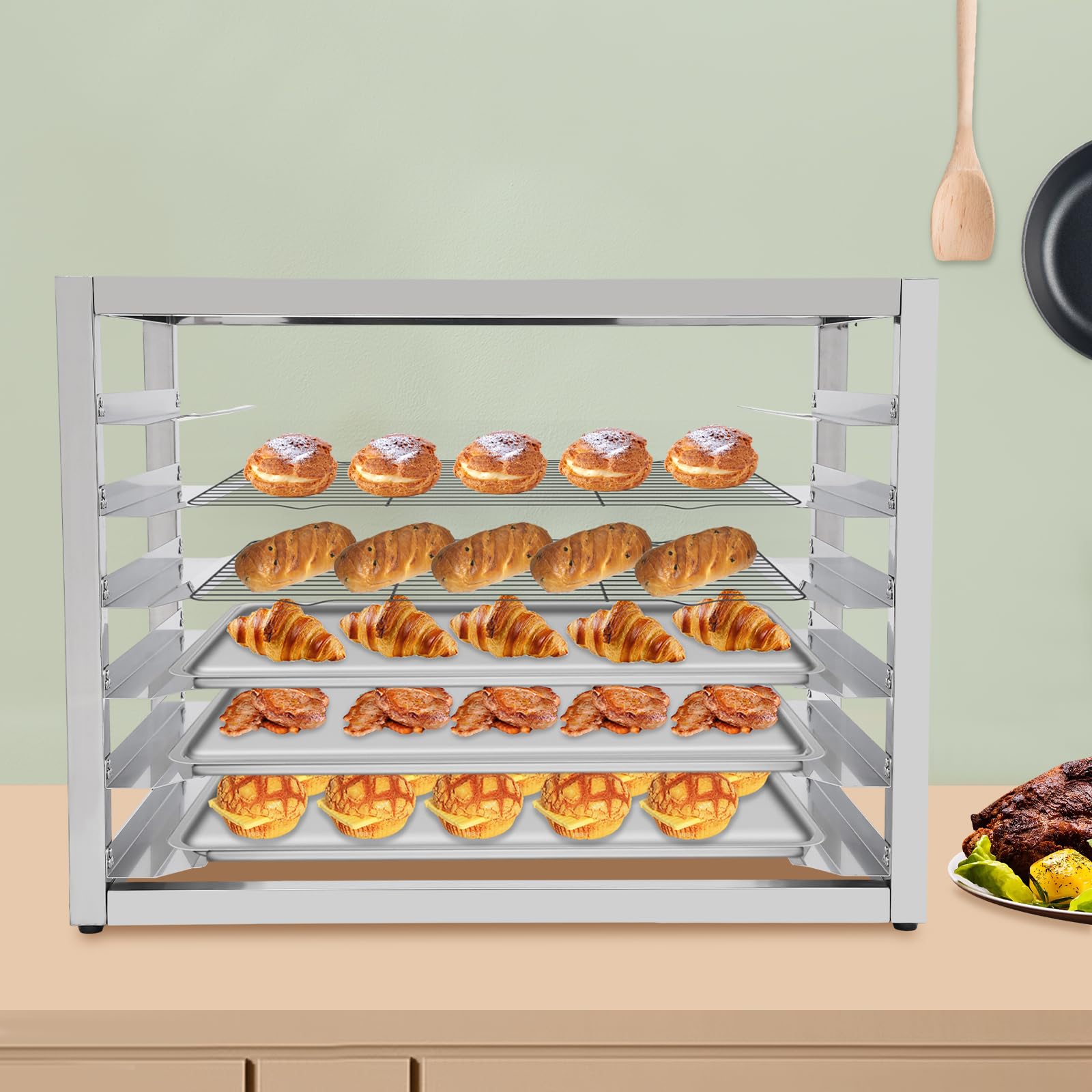 5-Tier Stainless Steel Baking Tray Rack - 21