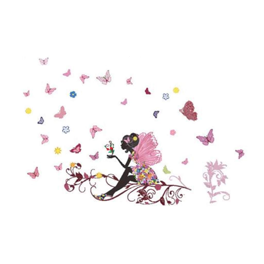 3D Butterfly Wall Decals - Removable Flower Fairy Stickers for Home Decor, Kids Room & Bedroom - Loprt Mural Art (1PC, Style A) - Perfect for Nursery, Living Room & Party Decoration