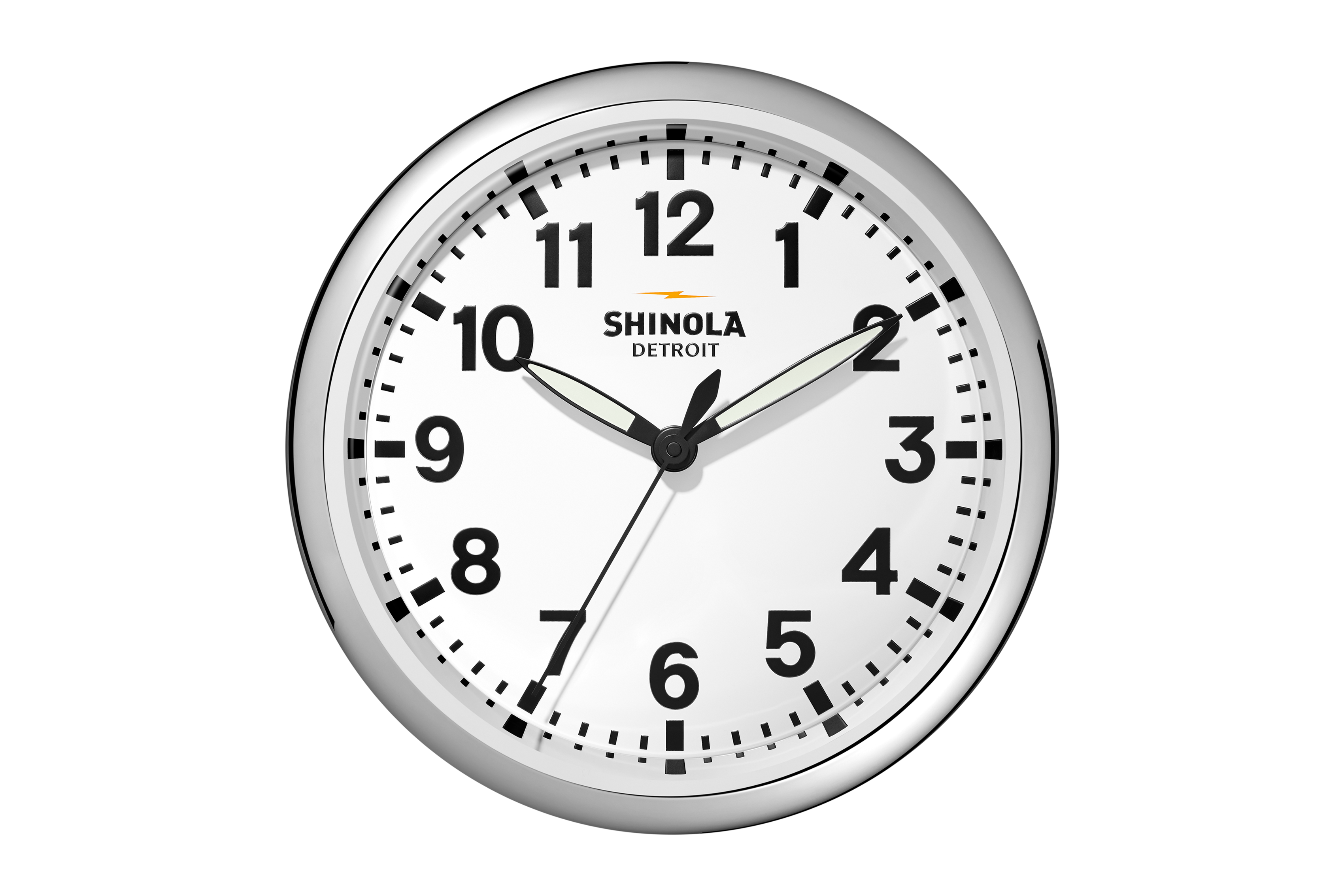 Shinola 14 Inch Runwell Wall Clock - Premium Analog Quartz Clock - Perfect for Living Room, Bedroom, Office & Home Decor