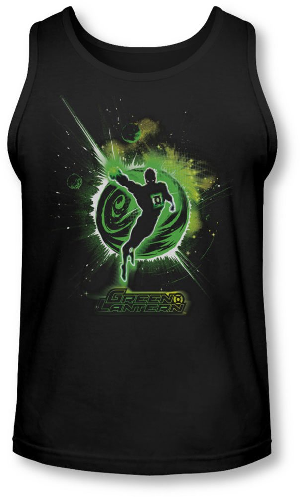 Green Lantern Men's Shadow Lantern Tank Top - Superhero Graphic Tee for Comic Fans, Gym & Casual Wear