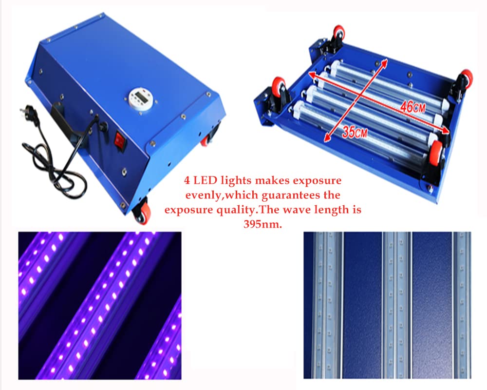 INTSUPERMAI 14x18inch UV Exposure Unit for Silk Screen Printing - LED Light Box with Timer, 110V for DIY, T-Shirt Printing & Art Projects