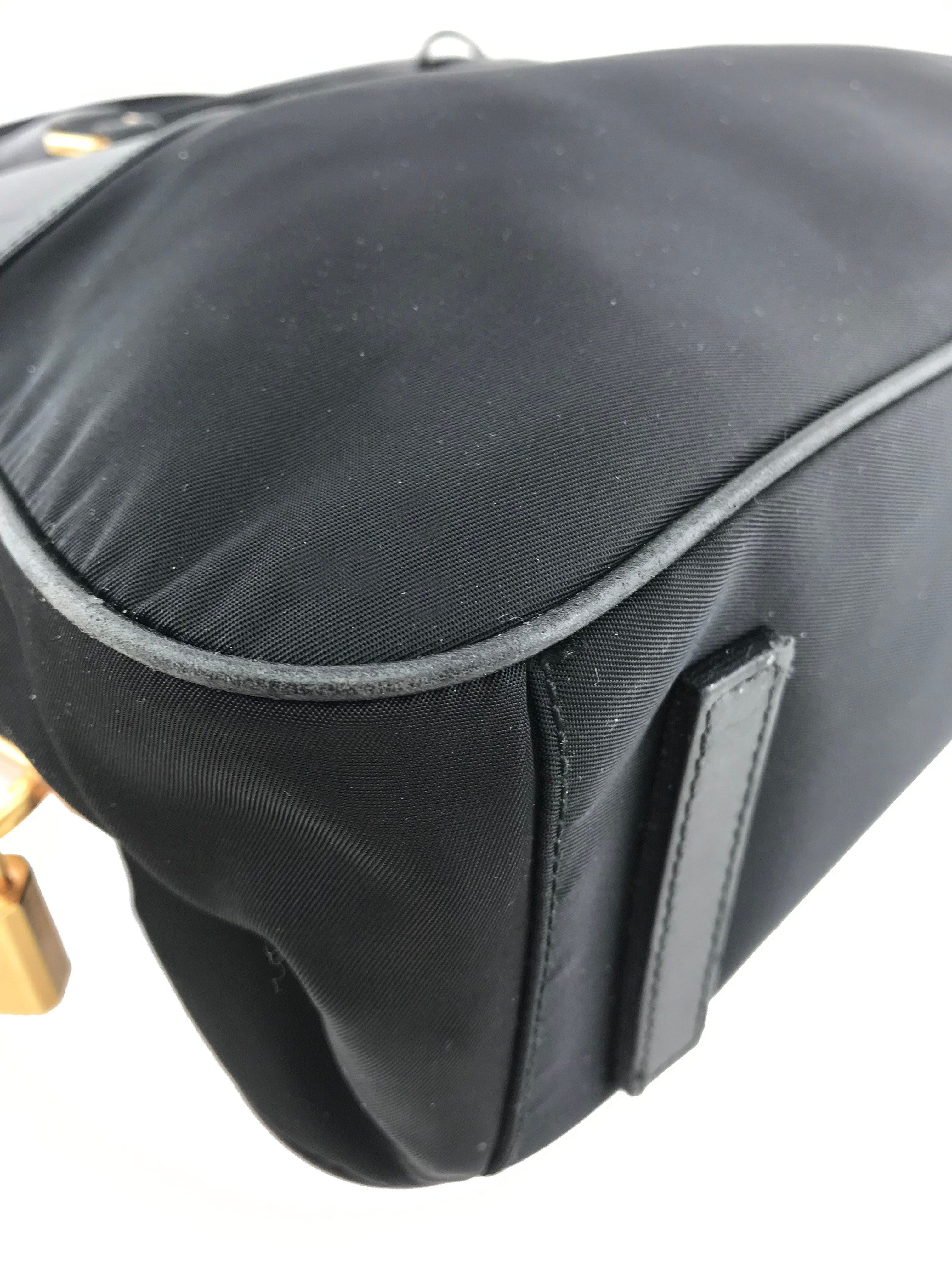 Prada Tessuto Nylon and Leather Satchel Bag for Women | Luxury Designer Handbag | Perfect for Work, Travel & Everyday Use