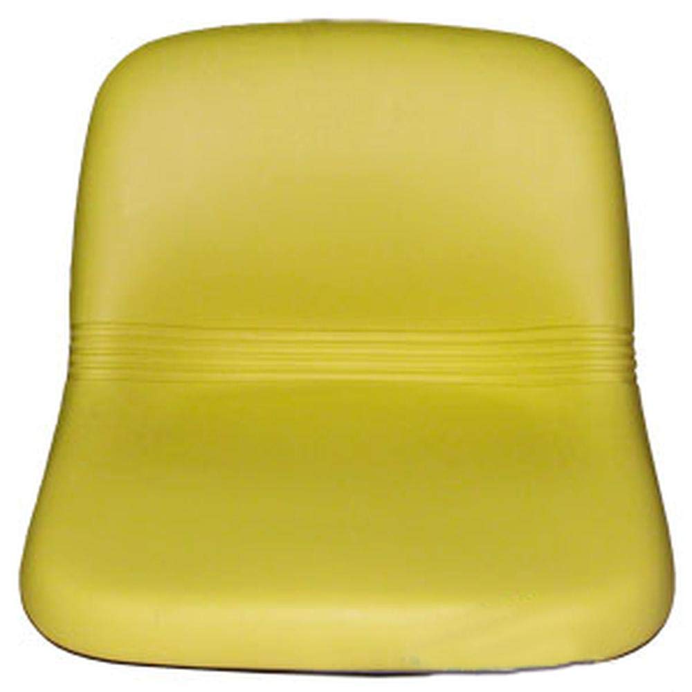 RAParts A-AM123666 Yellow Vinyl High Back Replacement Seat for John Deere Riding Mowers - Durable Tractor Seat for Lawn Care & Farm Use