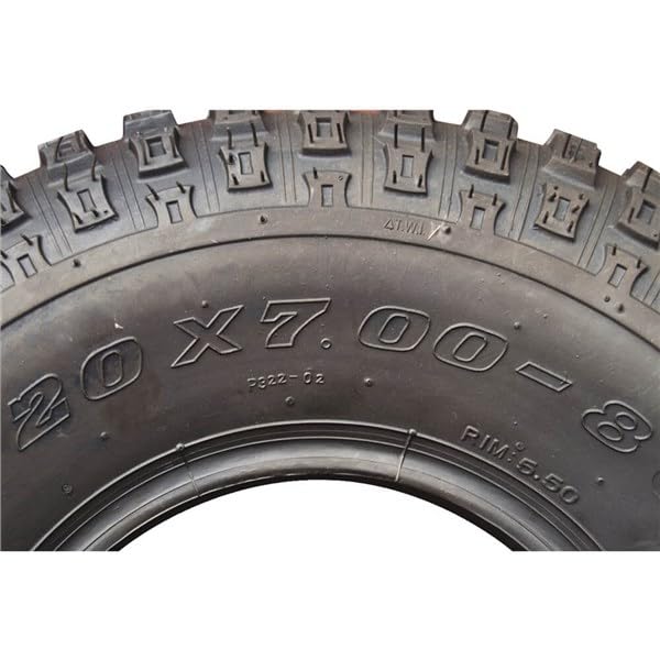 Ocelot P322 Rear 20x7-8 ATV Tires - 2-Ply Durable Tubeless Off-Road Tires for Dirt, Grass & Gravel - Knobby Sport Non-Directional Tread - Perfect for Trail Riding, Farm Work & Outdoor Adventures