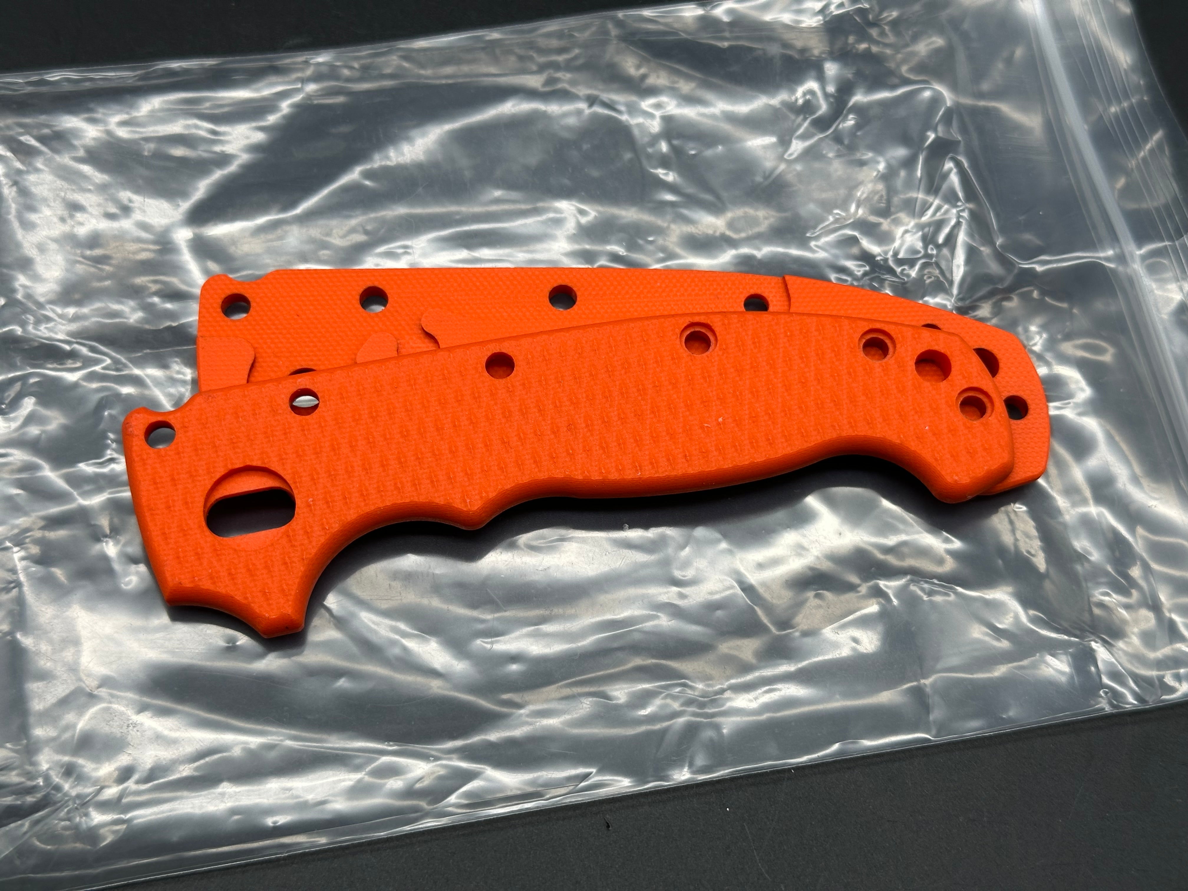 Demko AD20 Orange Knife Scales - Premium G10 Replacement Handles for Tactical & Outdoor Use