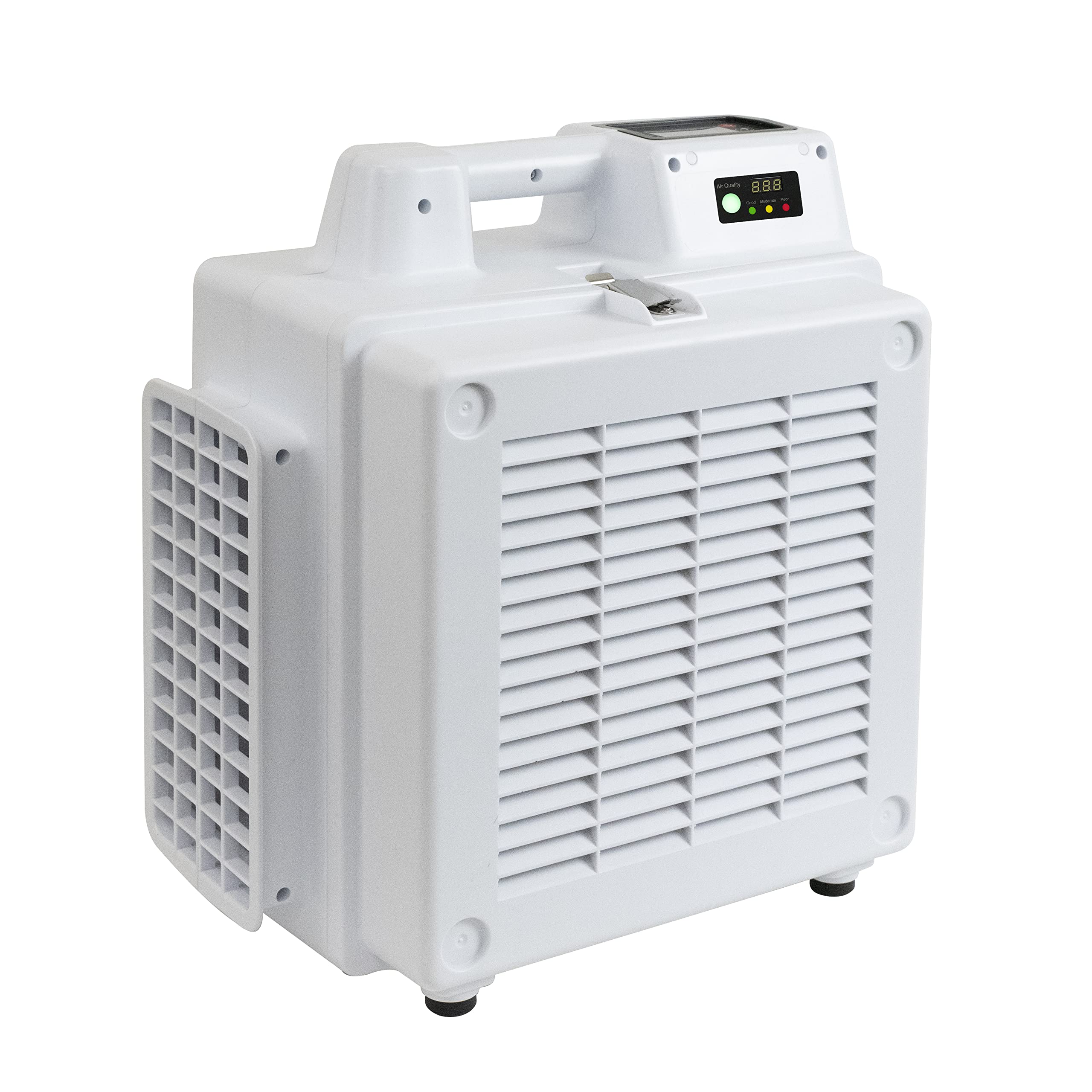 XPOWER X-2800 Commercial Air Purifier & Scrubber - 550 CFM Negative Air Machine with 3-Stage HEPA Filtration, 5-Speed Settings, PM2.5 IAQ Monitor & Timer - White - Perfect for Mold Remediation, Construction Dust Control, and Hospital Air Purification