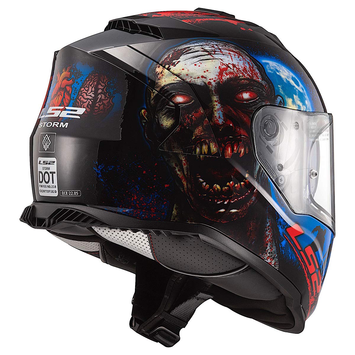 LS2 Assault Full Face Motorcycle Helmet with Sun Shield - DOT Certified for Street & Off-Road Riding - Comfortable & Lightweight Design for Long Distance Touring & Commuting