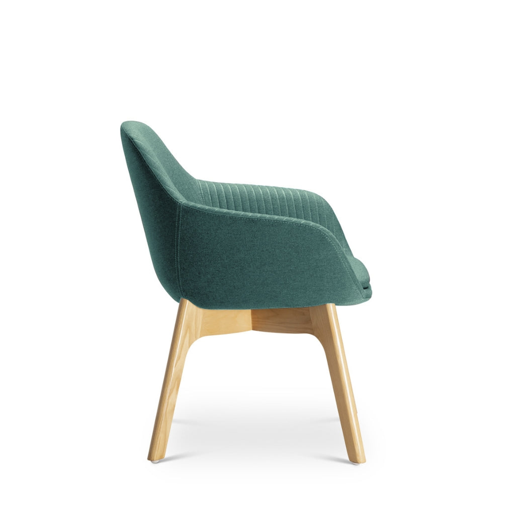 Modern Ava Chair with Solid Wood Legs - Stylish and Comfortable Dining Chair for Home, Kitchen, and Office Use
