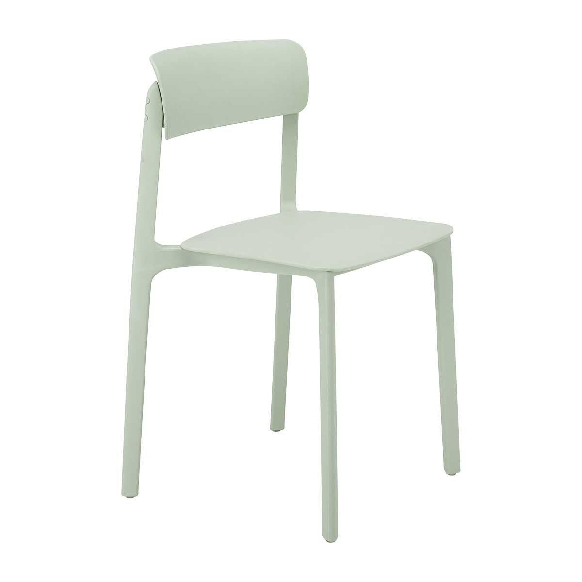 Modern Clay Stacking Dining Chair - Lightweight, Durable & Space-Saving Stackable Chairs for Kitchen, Restaurant, Cafe & Outdoor Use