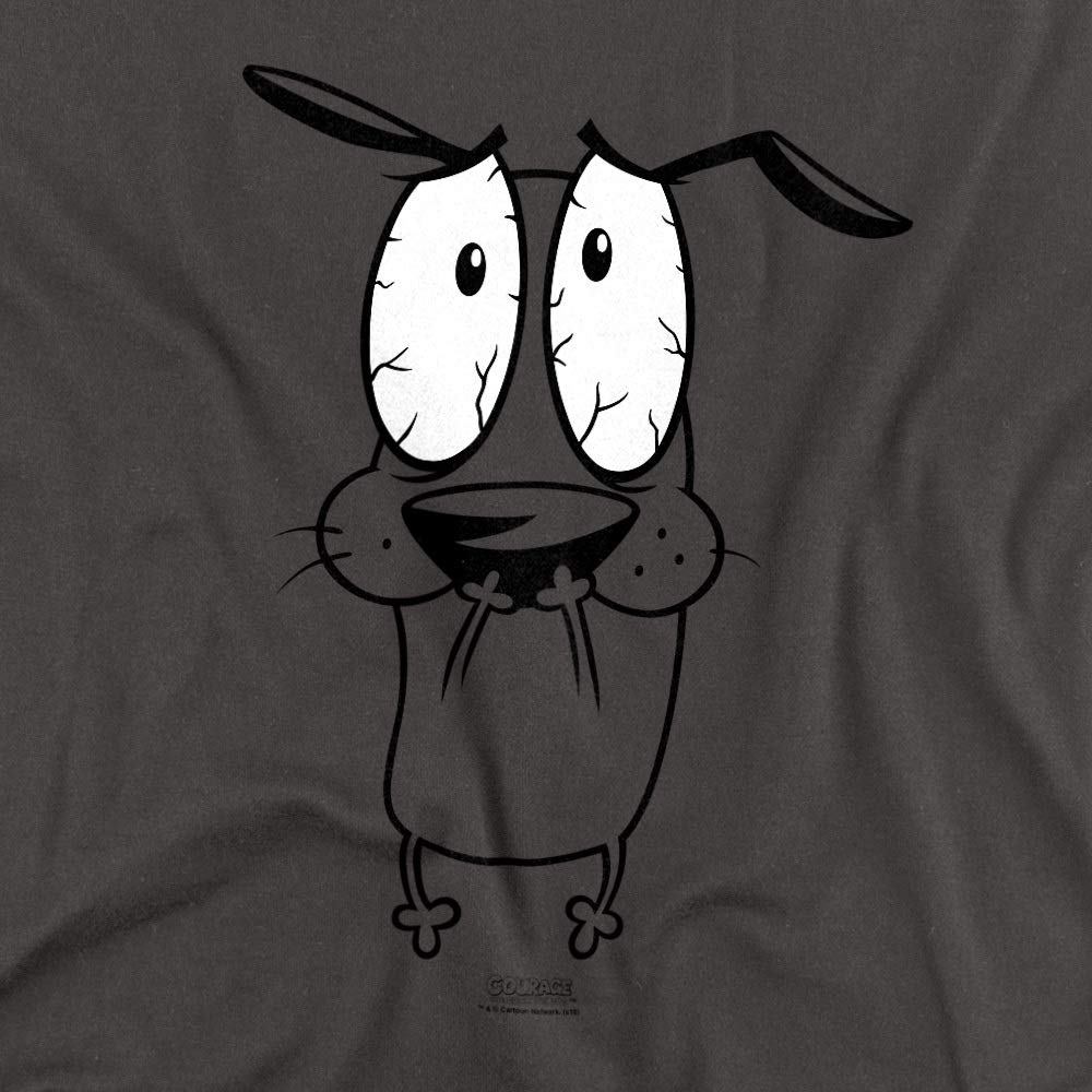 Courage The Cowardly Dog Scared Graphic Unisex T-Shirt for Men & Women - Casual Wear, Cosplay & Cartoon Fan Gift