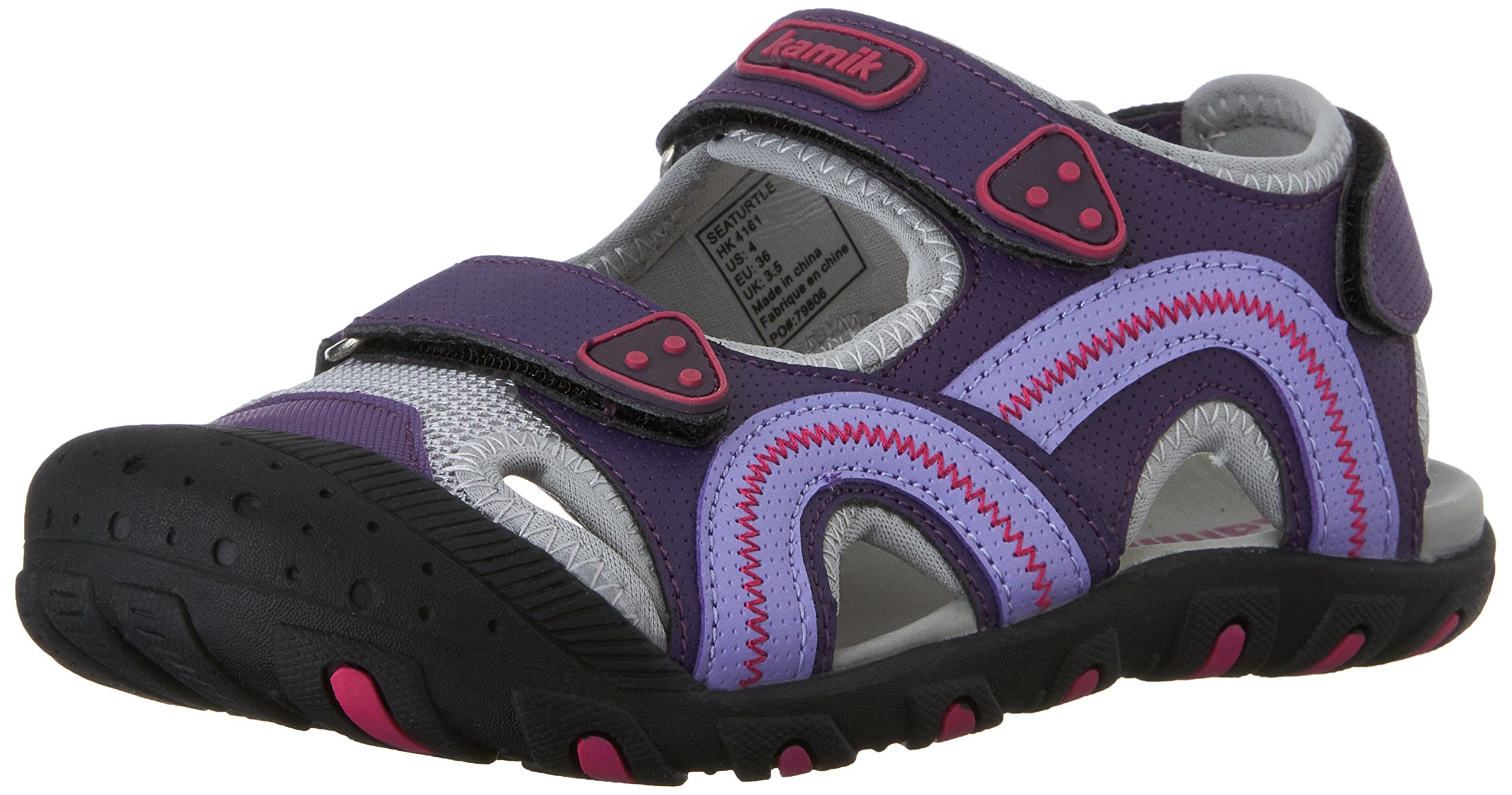 Kamik Sea Turtle Sandal for Kids - Waterproof Beach Shoes for Toddler, Little Kid & Big Kid - Comfortable Summer Sandals for Pool, Beach & Outdoor Play