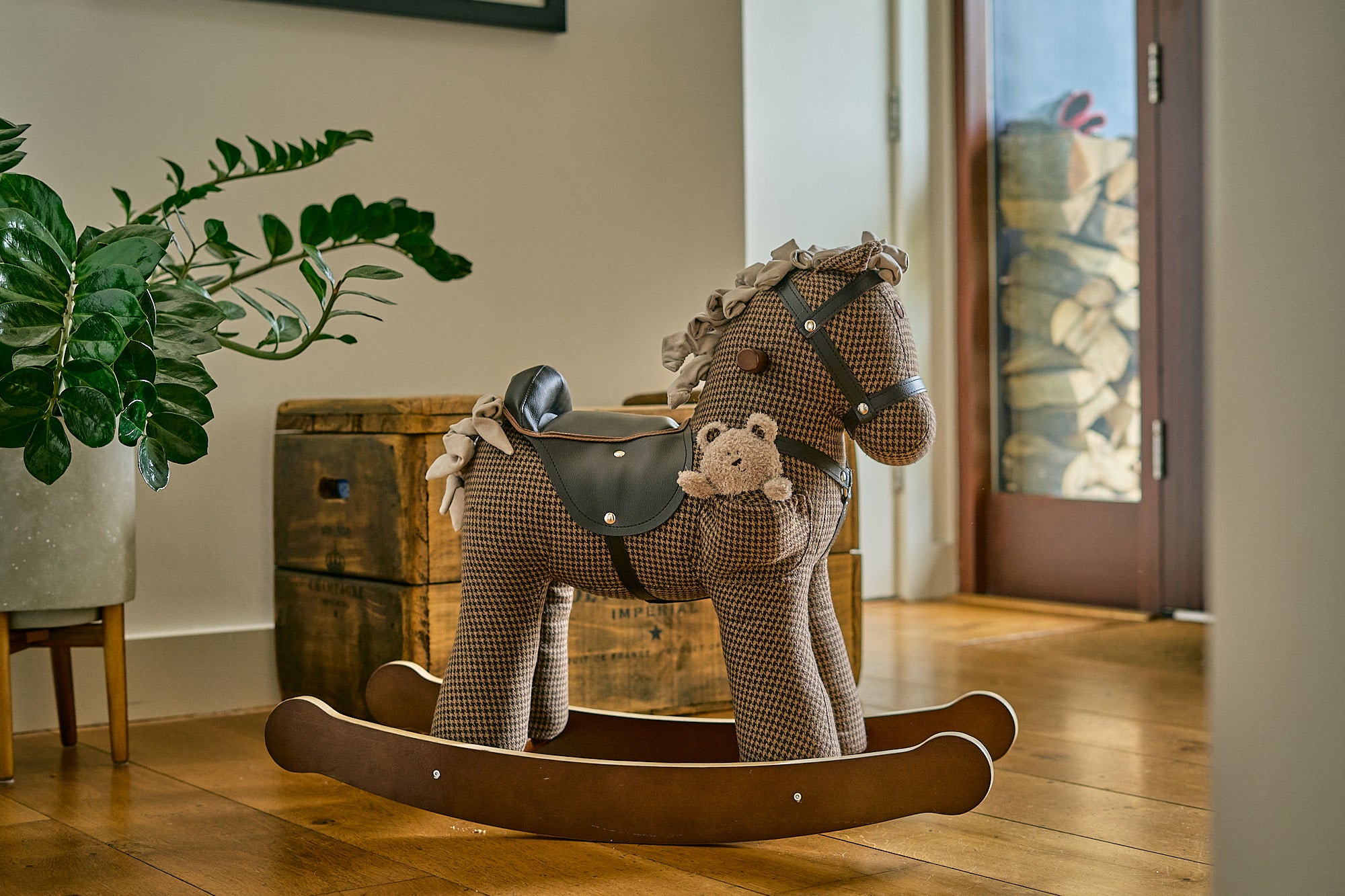 Chester & Fred Wooden Rocking Horse for Kids - Classic Nursery Decor & Toddler Toy for Indoor Play & Gift Ideas