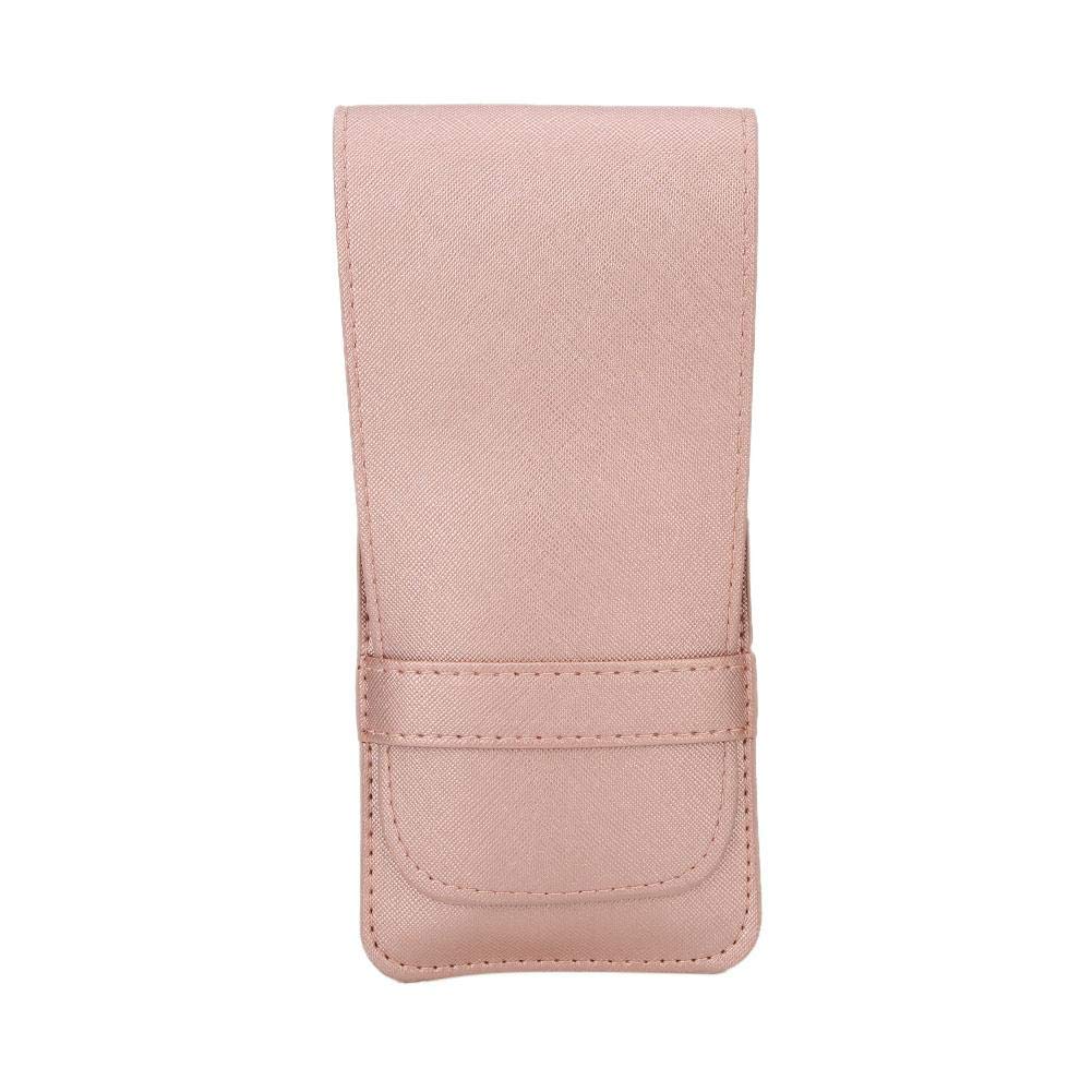 Ymiko Portable PU Leather Makeup Brush Organizer - Waterproof Cosmetic Brush Storage Case with Zipper for Travel, Home & Professional Makeup Artists | Perfect for On-the-Go Touch Ups & Salon Organization