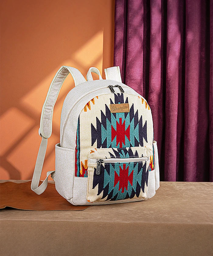 Wrangler Aztec Navajo Print Concealed Carry Backpack for Men & Women - Stylish Tactical Daypack for Hiking, Travel & Everyday Use