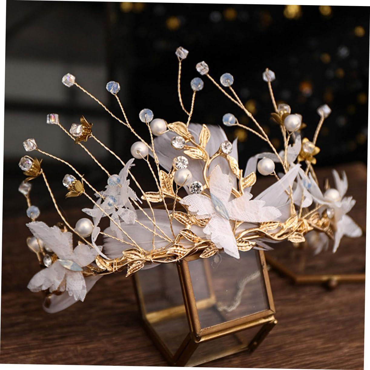 Elegant Wedding Tiara Crown for Women – Bridal Headpiece, Fairy Tiara, Bride Hair Hoop – Perfect for Weddings, Prom, Pageants & Special Occasions