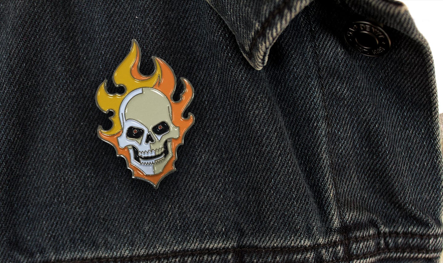 Marvel Knights Ghost Rider & Moon Knight Enamel Pin Set - Collectible Badge for Comic Fans, Cosplay, Backpacks & Jackets