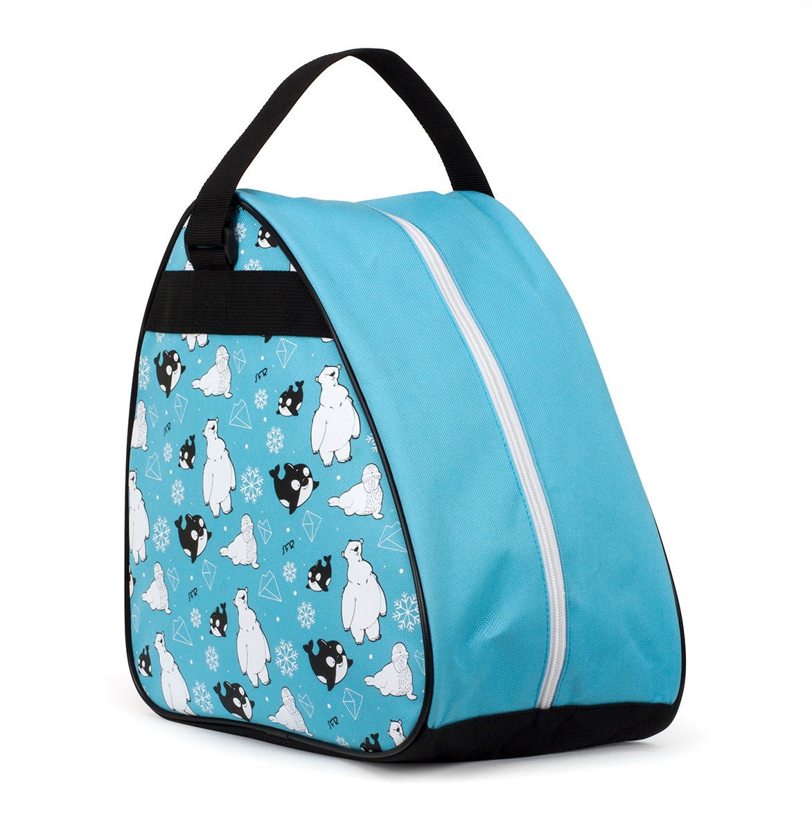 SFR Junior Skate Bag Polar Bear - Durable Kids Roller Skating Backpack for Boys & Girls - Perfect for Ice Skating, Roller Derby, and School Sports Gear Storage