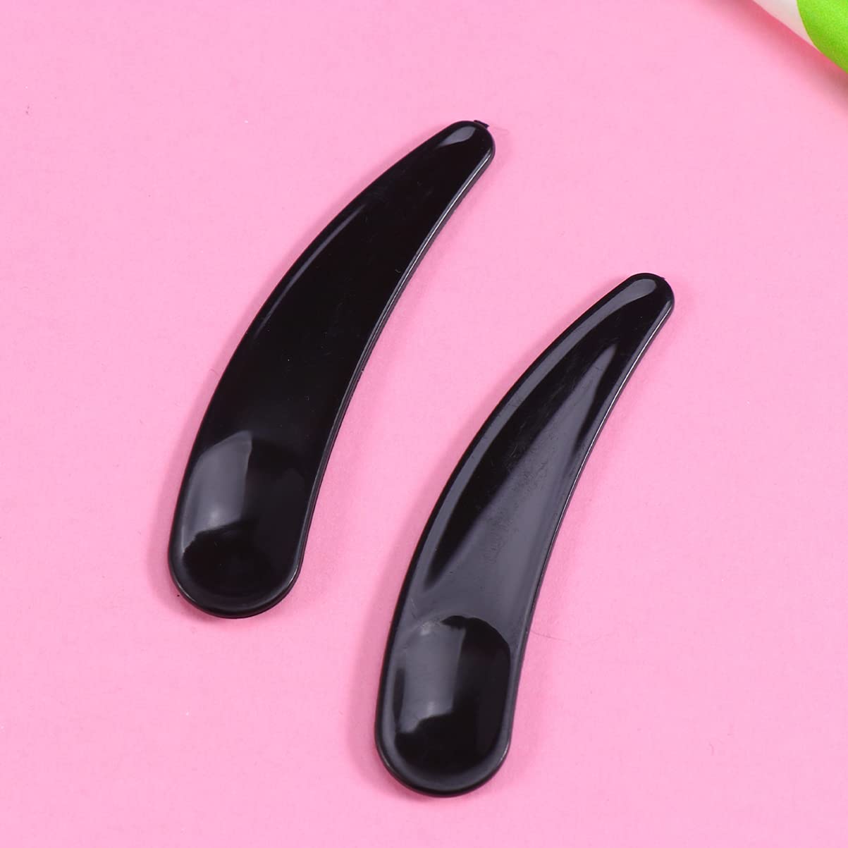 Minkissy 50Pcs Black Cosmetic Spatula for Makeup Mixing & Sampling - Beauty Salon & DIY Kit