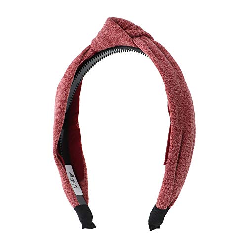 Heather Turban Knot Headband - Burgundy - Perfect for Yoga, Workouts, and Casual Wear