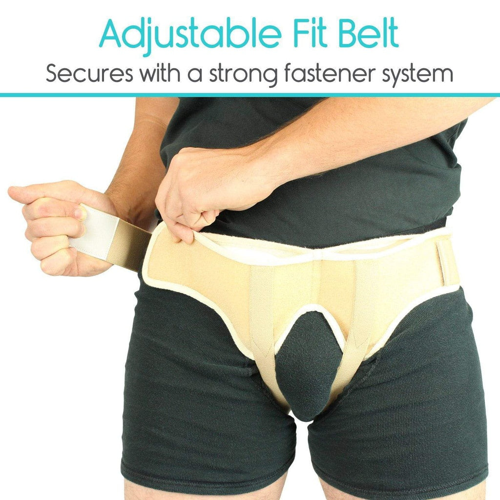 Vive Hernia Support Belt for Men & Women - Adjustable Abdominal Truss with Soft Padding - Relief for Inguinal, Umbilical & Hiatal Hernia - Ideal for Post-Surgery Recovery & Daily Comfort
